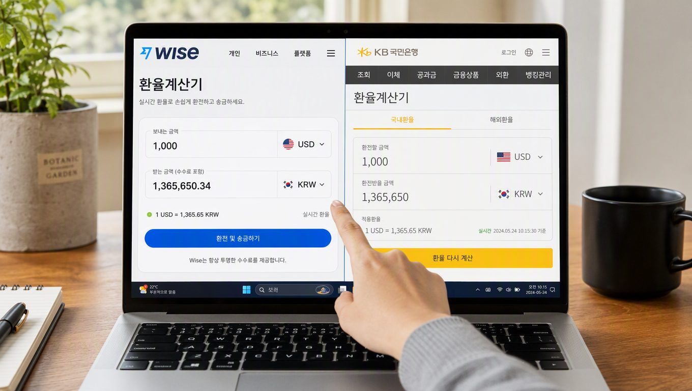 달러 환율계산을 가장 빠르게 해주는 웹사이트는 어디인가요?